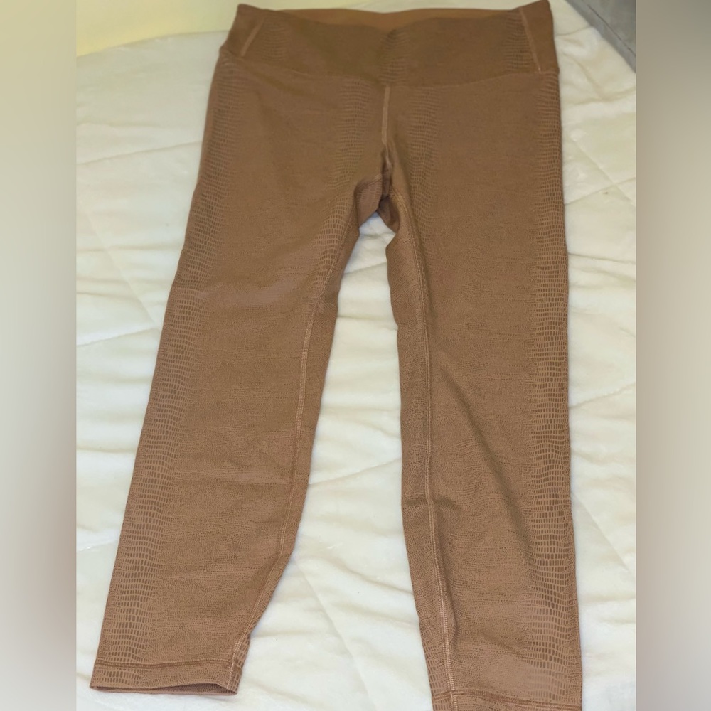 Tan Matte Faux Leather High Waisted Leggings